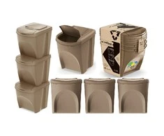 Šiukšliadėžė rūšiavimui 3x25 L (1 vnt-39x29x46 cm) Sortibox ECO KEDEN