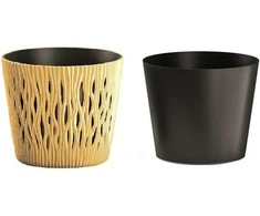 Prosperplast POT SANDY ROUND DIA 19CM MOCCA