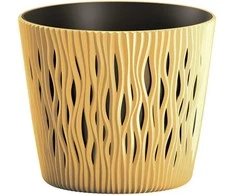 Prosperplast Sandy apvali vazonas 22 cm mocca
