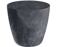 Prosperplast Plastikinis vazonas MATE BETON EFFECT, antracito sp., 14 x 13 cm