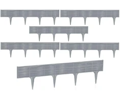 Prosperplast Dekoratyvinė tvorelė IBWI L390cm H18.6cm plastikinė/pilka