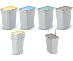 Prosperplast ŠIukšliadėžės ŠIukšliadėžės rinkinys 4x12 L SORTIBOX SYSTEM PILKA