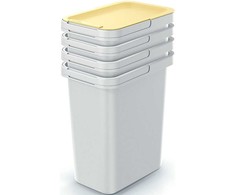 Prosperplast ŠIukšliadėžės ŠIukšliadėžės rinkinys 4x12 L SORTIBOX SYSTEM PILKA