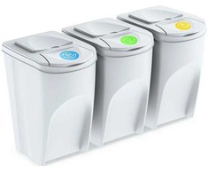 Prosperplast ŠIUČIŲ DĖŽĖS 35 L SORTIBOX RINKINYS 3 VNT. PILKA