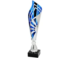 PUCHAR METALOWY SREBRNO Mėlynas 36 CM TRYUMF