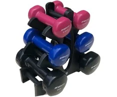 Komplektas Enero Fit 7kg hanteliai ir stovas