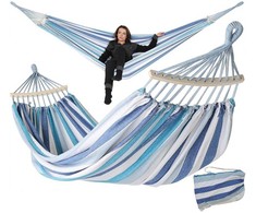 Dvivietis hamakas Royokamp Luxe XXL 250x150cm, mėlynas