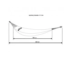 Royokamp Dvigubas sodo hamakas su dėklu 200x150 cm