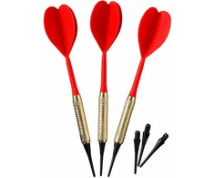 Best Sporting Plastikinės strėlės smiginiui, 3 vnt, saugios, raudonos