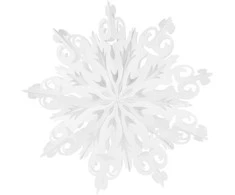 Saska Christmas Dekoracija popierinė snaigė 64 cm balta