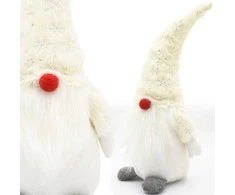 Saska Christmas baltas dekoratyvinis nykštukas 45cm