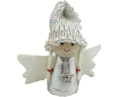 Saska Christmas sidabrinis kalėdinis angeliukas 7 cm