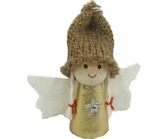 Saska Christmas Kalėdinis angelo pakabukas 7 cm auksinis