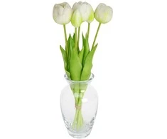 Saska Garden balta tulpinė bijūnė puokštė 39 cm