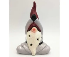 Saska Garden Kalėdinė gnome su LED lempa 20 cm