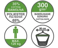 Saska Garden Braziliško stiliaus kabantis fotelis su pagalvėmis