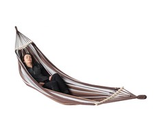 Saska Garden Dvivietis hamakas Royokamp Luxe XXL 250x150cm, rudas