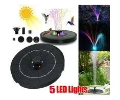 Saska Garden SAULĖS ENERGIJA VEIKIANTIS FONTANO ŠVIESTUVAS TVENKINIUI 5 LED AUTOMATINIS 1046846