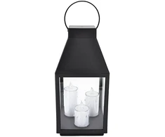 Saska Garden Latarnia lampion LED 35CM 3 świece Saska Gift &amp; Decor