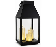 Saska Garden Latarnia lampion LED 35CM 3 świece Saska Gift &amp; Decor