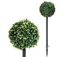 Saska Garden Sodo saulės lempos su buksmedžio kamuoliais