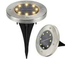 Saska Garden Saulės lempa su įkalimo ašele 8 LED