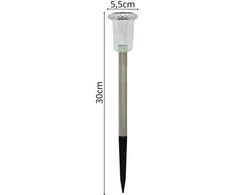 Saska Garden SAULĖS ENERGIJOS LEMPA KRISTALAS INOX 5,5x33CM 1077444