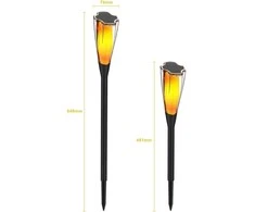 Saska Garden SAULĖS ENERGIJOS LED ŠVIESTUVAS FAKELAS 7,5×7,5x65CM 1077451