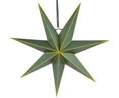 SASKA GIFT AND DECOR Popierinė dekoracija žvaigždė 45 cm 7 spindulių žalia SASKA GIFT &amp; DECOR