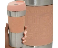 Excellent Houseware termopuodelis puikus virtuvės 350 ml rožinis