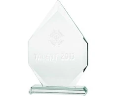 Tryumf 3D graviruotas stiklo trofėjus su dėklu