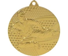 Tryumf Medal auksinė- karate - medal plieno