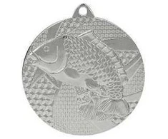 Tryumf Medal sidabrinė- wędkarstwo - ryba - medal plieno