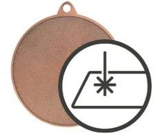 Tryumf Bronzinis medalis su vieta emblemai 25 mm - plieno medalis su graviravimu ant laminato
