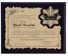 Tryumf Plastikinis diplomas su graviruotu laminatu