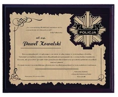 Tryumf Plastikinis diplomas su graviruotu laminatu