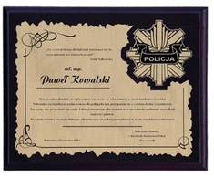 Tryumf Plastikinis diplomas su graviruotu laminatu