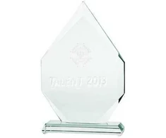 Tryumf 3D graviruotas stiklo trofėjus su dėklu