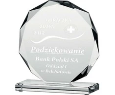 Tryumf Graviruotas stiklo trofėjus
