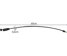XQMAX Dviračio spyna su raktu, 65 cm juoda