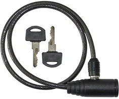 XQMAX Dviračio spyna su raktu, 65 cm juoda