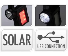 Redcliffs Kempingo lempa su USB ir saulės įkrovimu