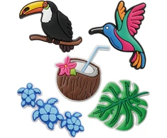 Tropical 3D lipdukų rinkinys su tropiniais paukščiais (5 vnt.)