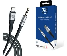3MK kabelis AUX USB-C - Jack 3,5 mm 1m