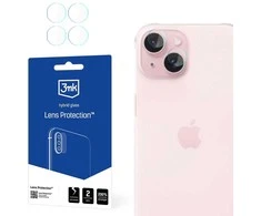 Hibridinis apsauginis stiklas telefono kamerai / Lens Apple iPhone 15 Plus 3mk Flexible Glass Lens Clear