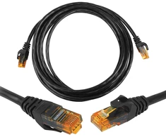 8P8C CAT6e UTP Connection network Cable (patchcord) 2m juodas