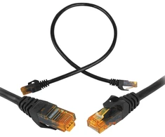 8P8C CAT6e UTP Connection network Cable (patchcord) 0.5m juodas