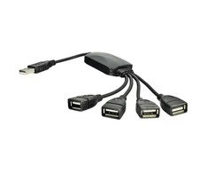 USB šakotuvas Akyga AK-AD-13 (4xUSB 2.0) juodas