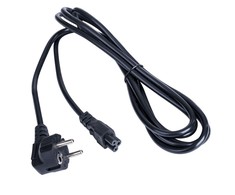 IEC C5/IEC C7 maitinimo laidas su dobilo lapo formos išvestimi - 3 m juodas - Akyga AK-NB-10A