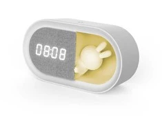 Žadintuvas su LED Bunny naktine lempute PURE FNL-05 INGRID baltos spalvos ilgas Forever Light